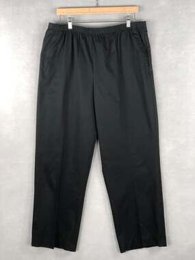 Alfred Dunner Pull-On Pants Classic Black Women's Size 16 NEW